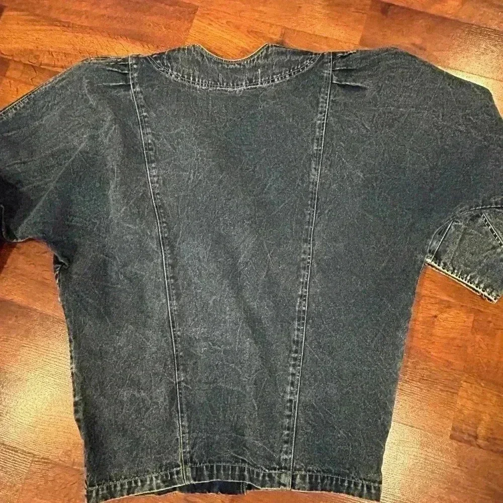 American Classics vintage 80s jean jacket with embellishments size small sequins - Picture 9 of 9